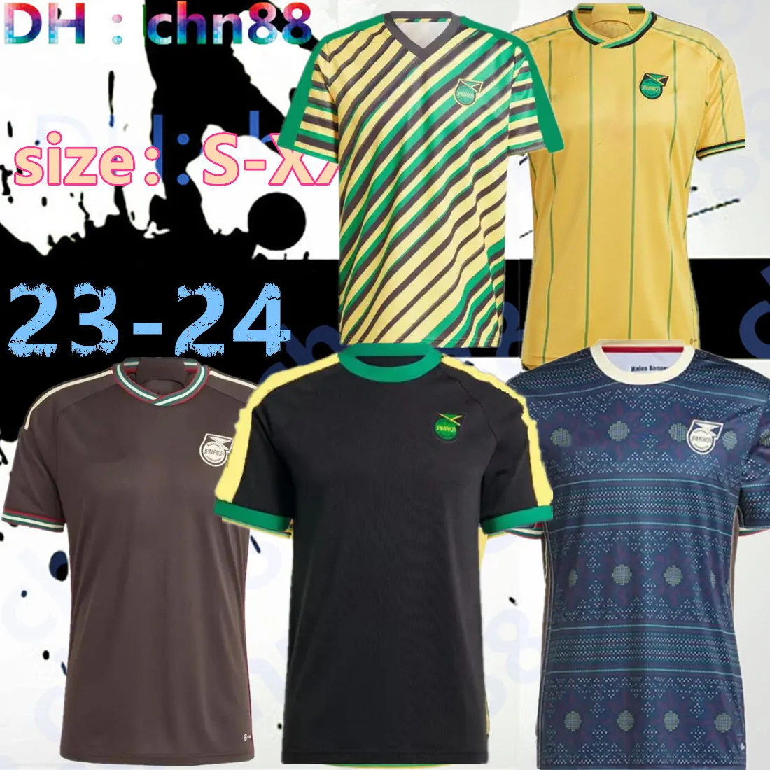 2023 Jamaica Soccer Jerseys 23 24 National Football Coming Bailey Antonio Reid Nicholson Lowe Morrison Home Home Away Away