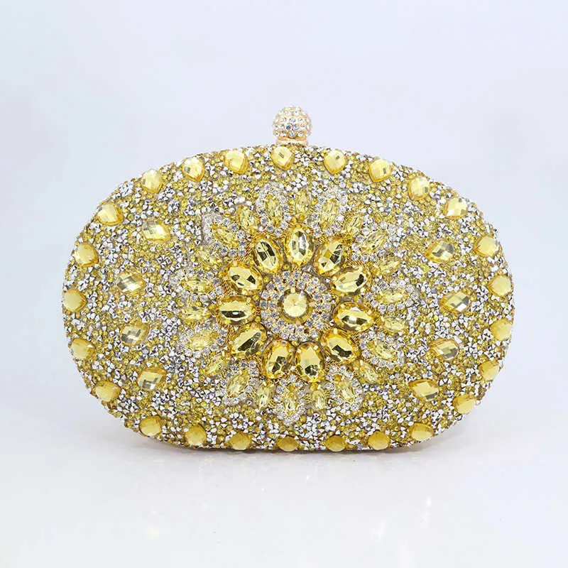 Fashion Sunflower Diamond Encrusted Evening Bag Explosion Ladies Cocktail Evening Handbag 031624-111111