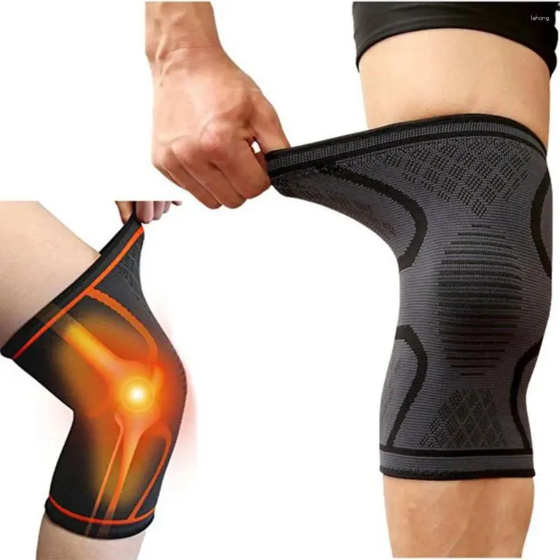 Podkładki kolan 2PCS Non Slip Gym Sport Sport Basketball Compression Sleeve Elastic Pain Relief Trening Pasella Wsparcie Brace Unisex Artheritis