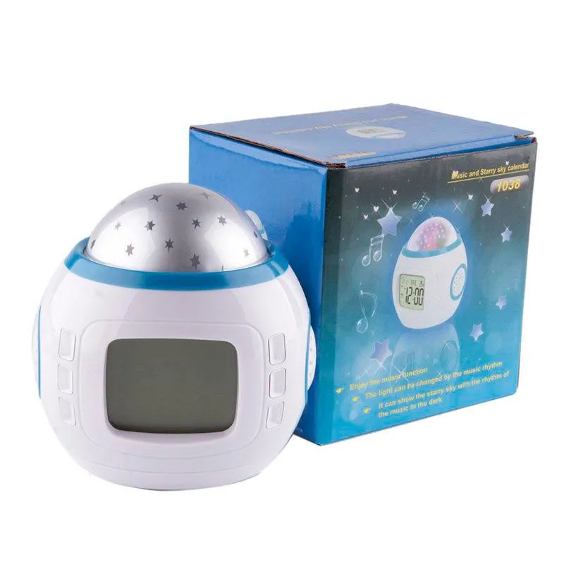 Music Starry Star Sky Digital Led Projection Projector Alarm Clock Calendar Thermometer horloge reloj despertador