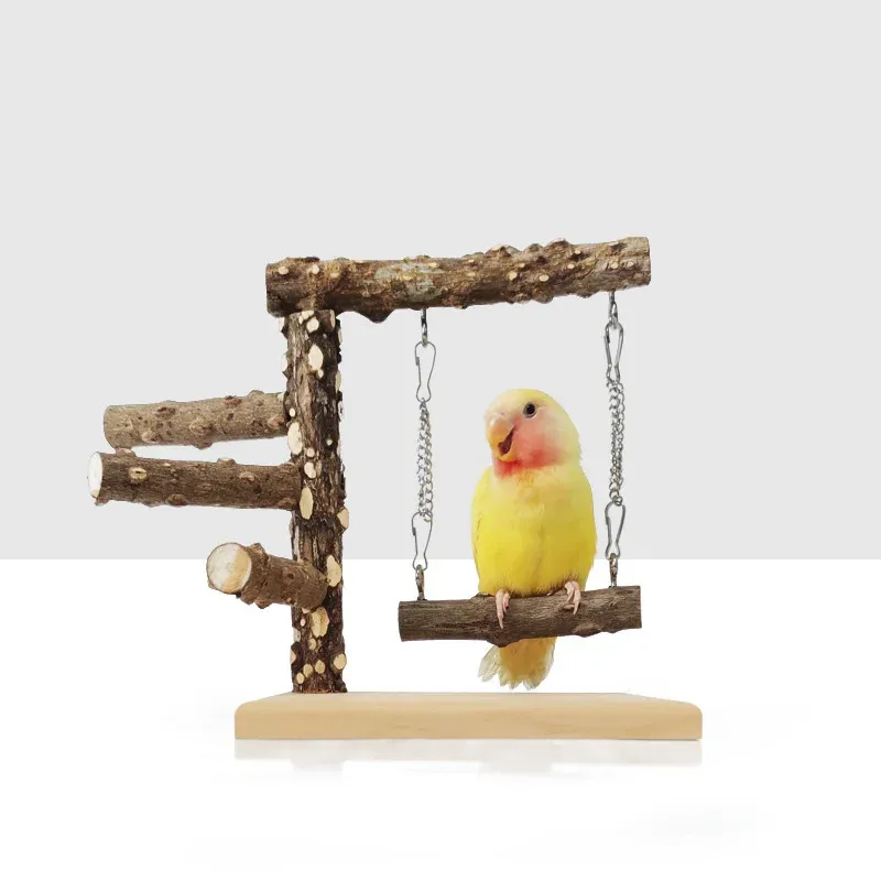 Toys Solid Wood Parrot Stand Bird Training Stand Bird Toy Supplies Training Stand Parrot Stand Pole Interactive Playground