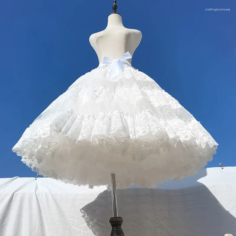 Kjolar höst vinter lolita petticoats kvinnor carmen våldsam benfri mjuk slöja underbar fluffig lång kjol bröllop crinoline underskjol