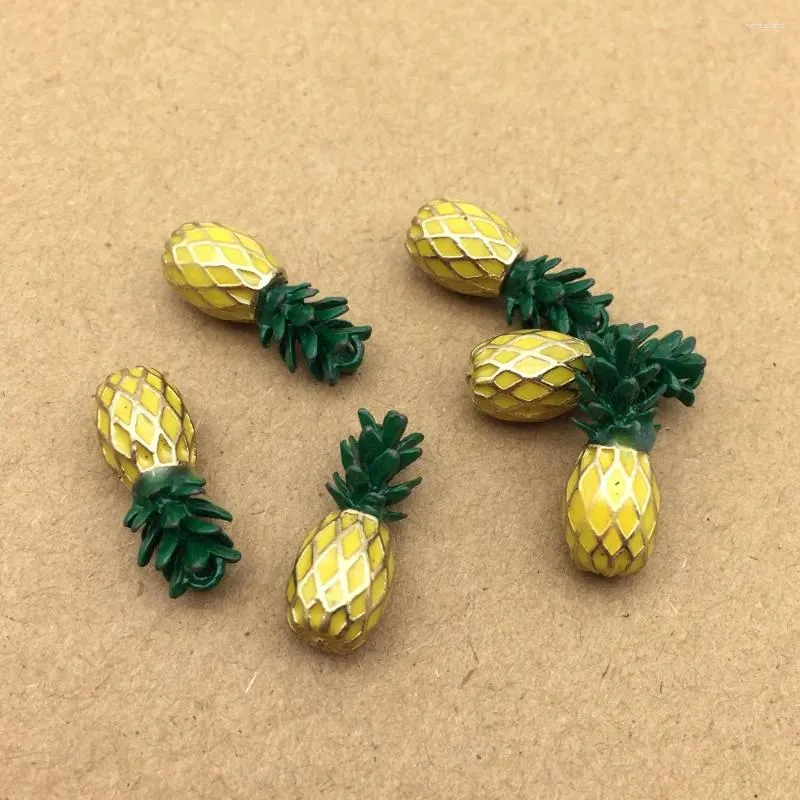 Pendenti e ciondoli 10 pz 9x21mm Accessori Gioielli Coreani Smalto 3D Ananas Pendenti Orecchini E Collane Appesi Fatti A Mano Fai Da Te materiale