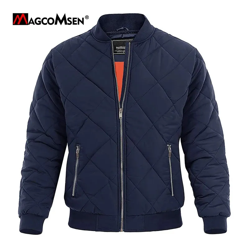 Casaco masculino de beisebol térmico acolchoado MAGCOMSEN outono/inverno 240228