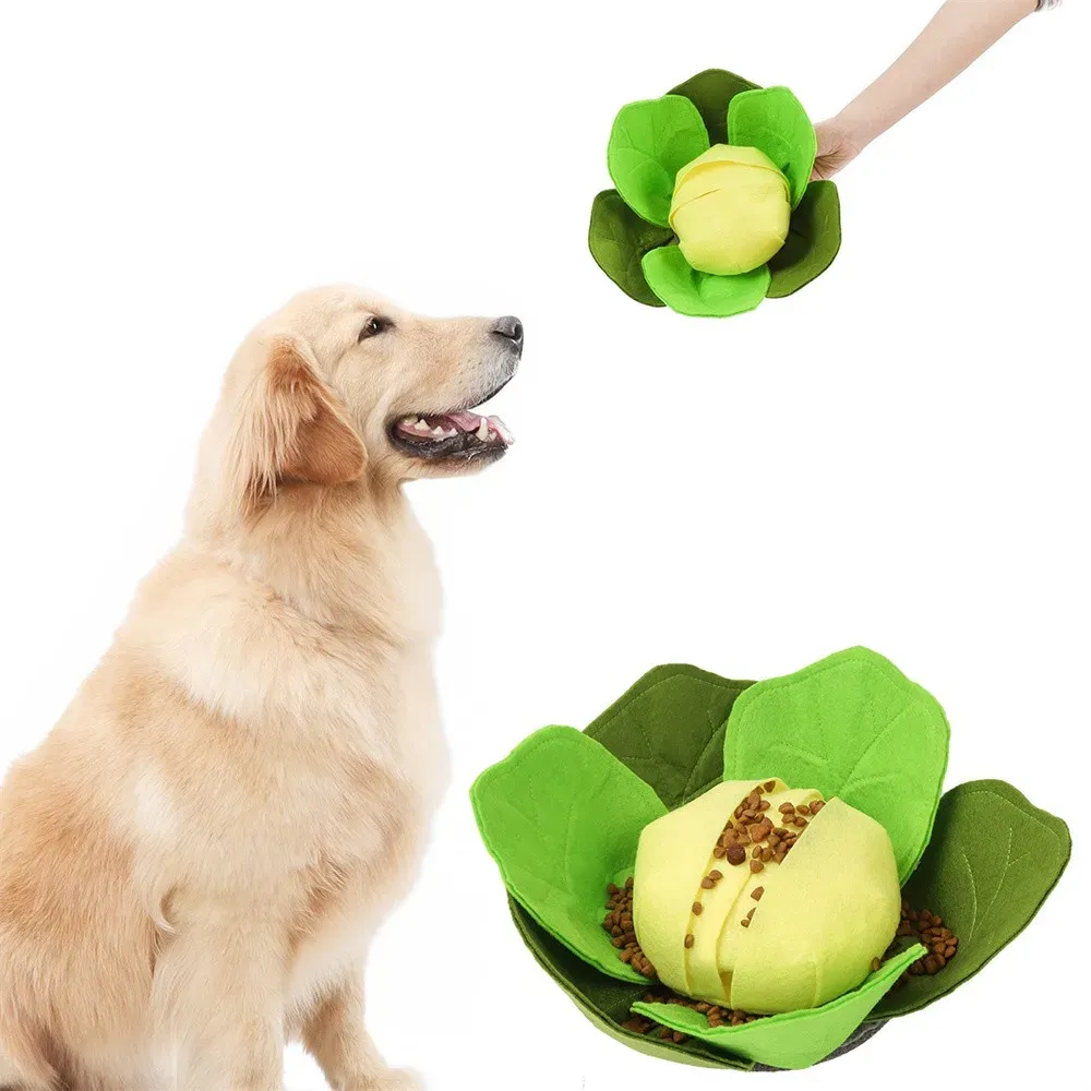 Toys Cabbage Patch Dog Sniffing Toys Training Dogs Spela utmattning Sniffande husdjursförsörjning Pussel Slow Food Anti Kvånande hundskål