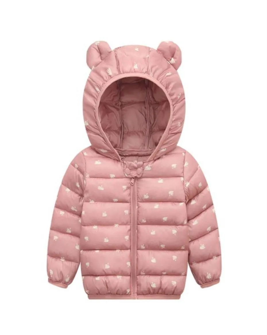 Cappotti per bambini Piumini per neonati Abbigliamento da neve con cappuccio Neonate Ragazzi Cartoon Stampa Giacche Autunno Inverno Capispalla caldo Abbigliamento per bambini 20103028235415