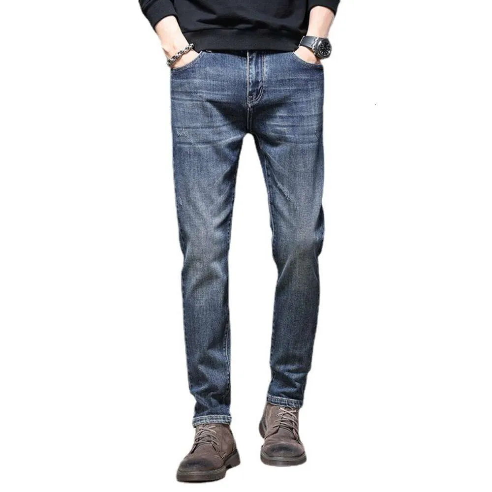 2024 New Product Jeans Elastic Slim Fit Spring Wear Fashion Retro Denim Men's Pants