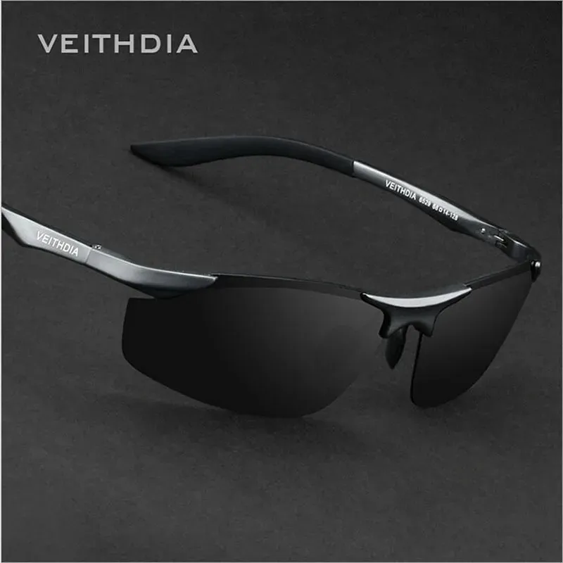 VEITHDIA Occhiali da sole Outdoor Brand Designer Alluminio Guida Ciclismo Occhiali polarizzati da uomo Occhiali da sole maschili UV400 6529 240220