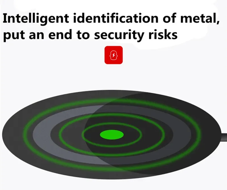 Ultra-thin metal qi wireless faster  for Samsung s8 plus for iphone x 8 and other brands of mobile phones