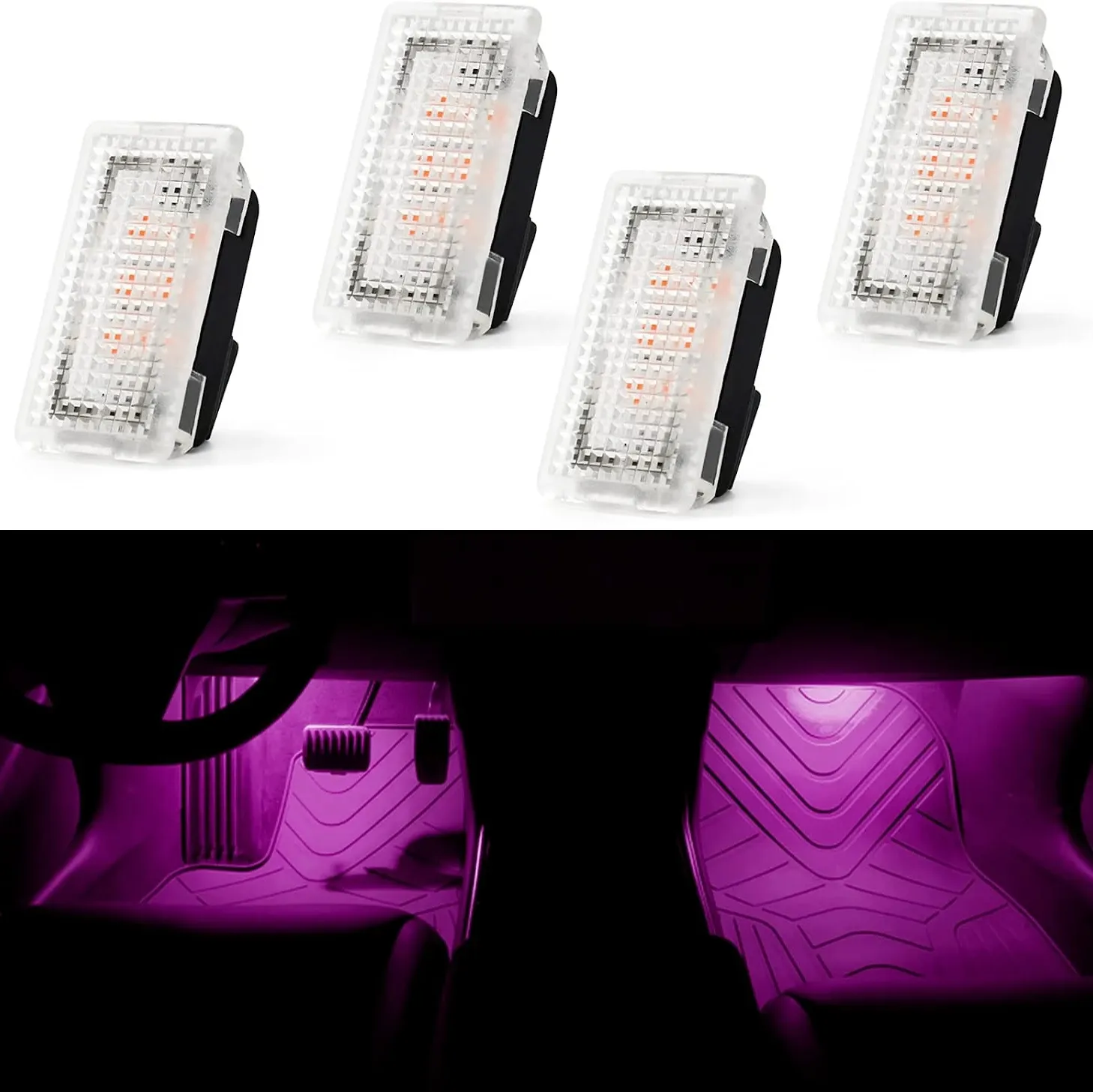 Samochody dla Tesli Model S X Y Lampa Lampa LED Wewnętrzna światła Neonowa stopa podłogowa Północ