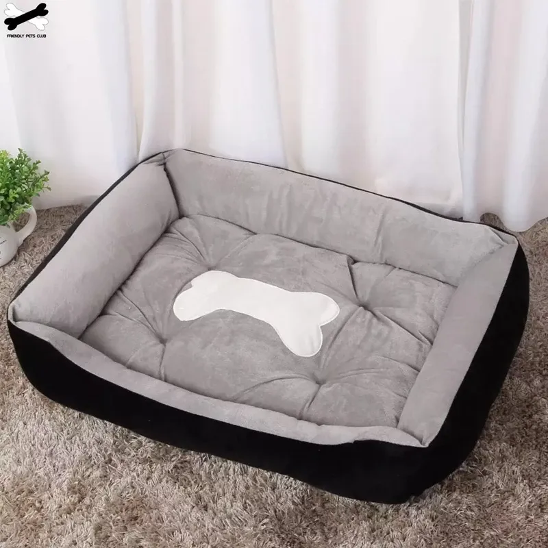 Mats Bone Pet Bed Warm Linen Cat House For Small Medium Large Dog Soft Washable Puppy Cotton Kennel Wash Ship från Tyskland