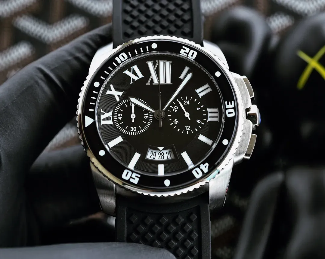 Luxe herenhorloges vintage horloges quartz uurwerk Blauw licht glas Overlord CEO Elegant Legend horloge modecadeau voor geliefde