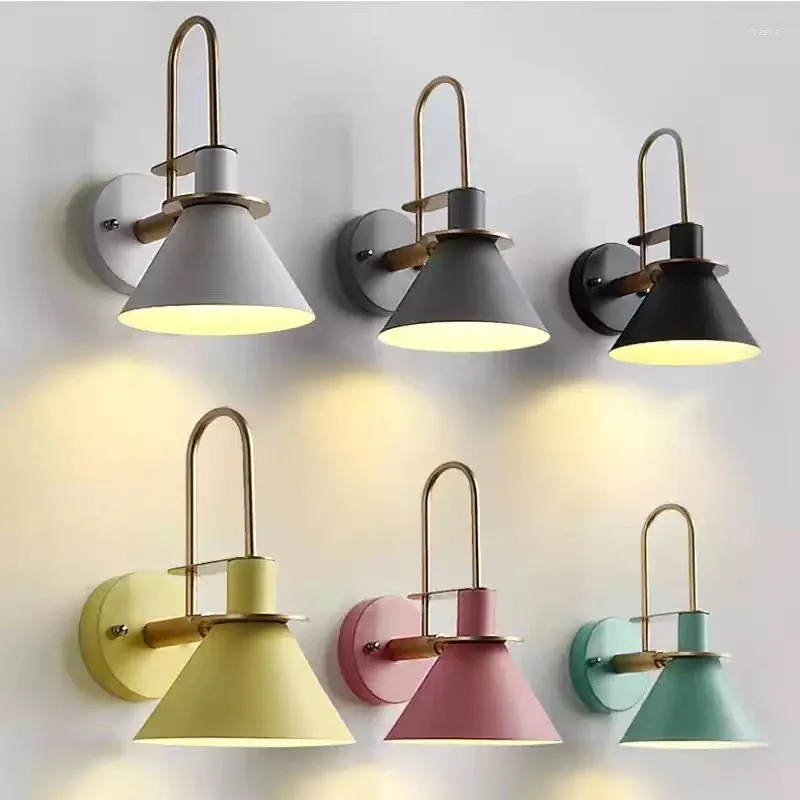 مصباح الجدار Nordic Clarion Modern Industrial Light LED E27 مع 3 ألوان لغرفة نوم غرفة المعيشة مطعم المطبخ الممر