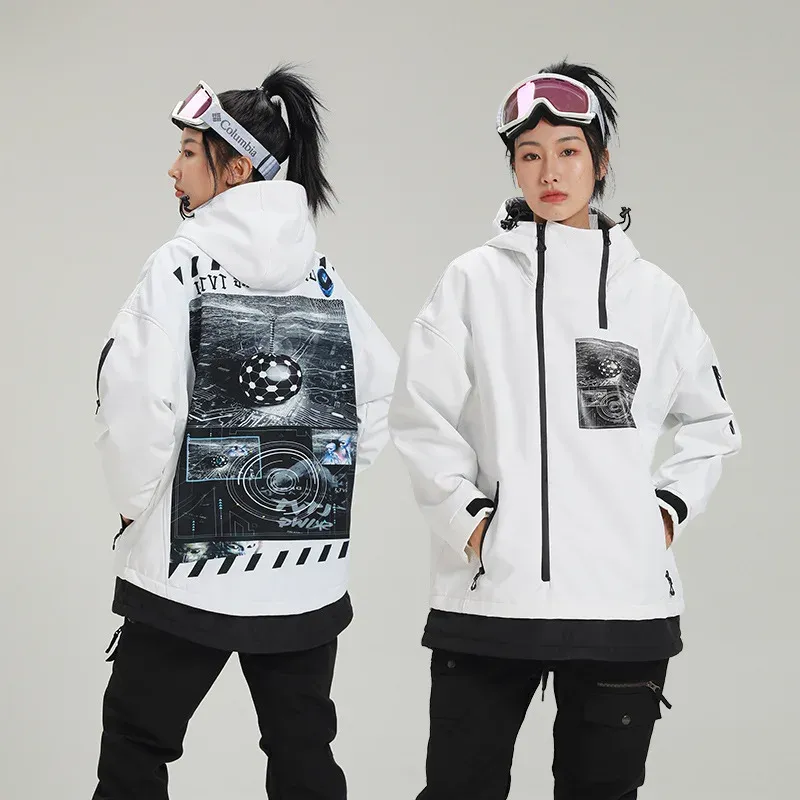 Jackets nieuwe koppels ski dragen sneeuwkleding oversized coole pullovers ski jas snowboard kleren vrouwen en mannen