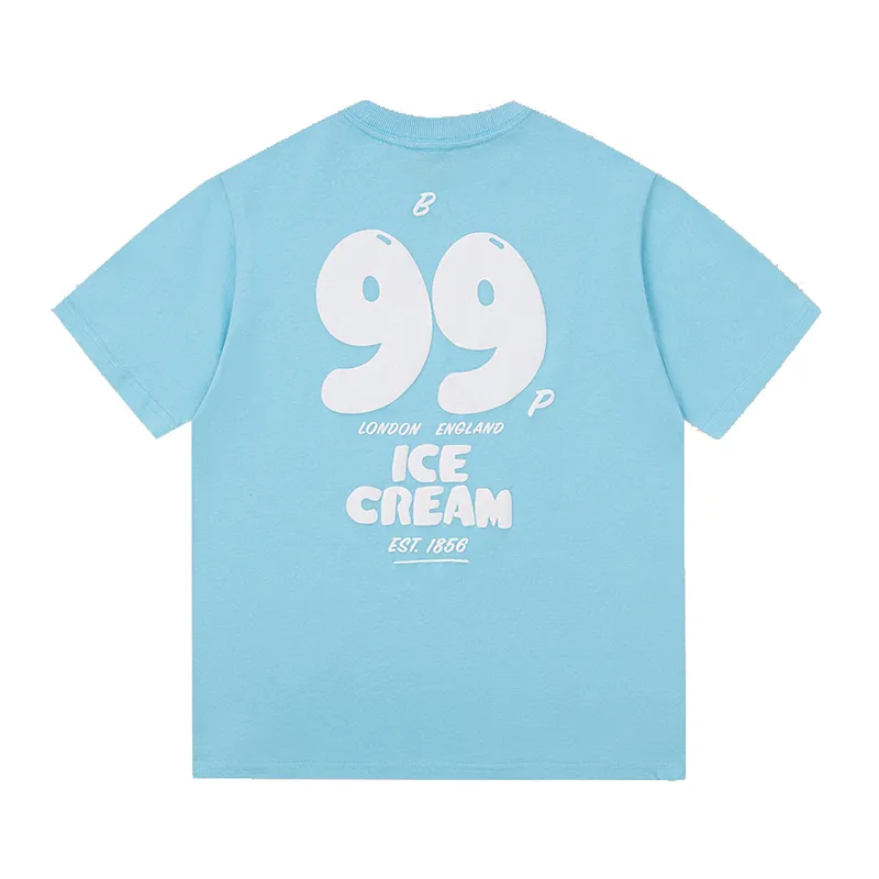 UK Style Ice Cream Print Tee Designer T Shirt Spring Summer Casual Fashion Skateboard Men Women Tshirt 24SS 0229