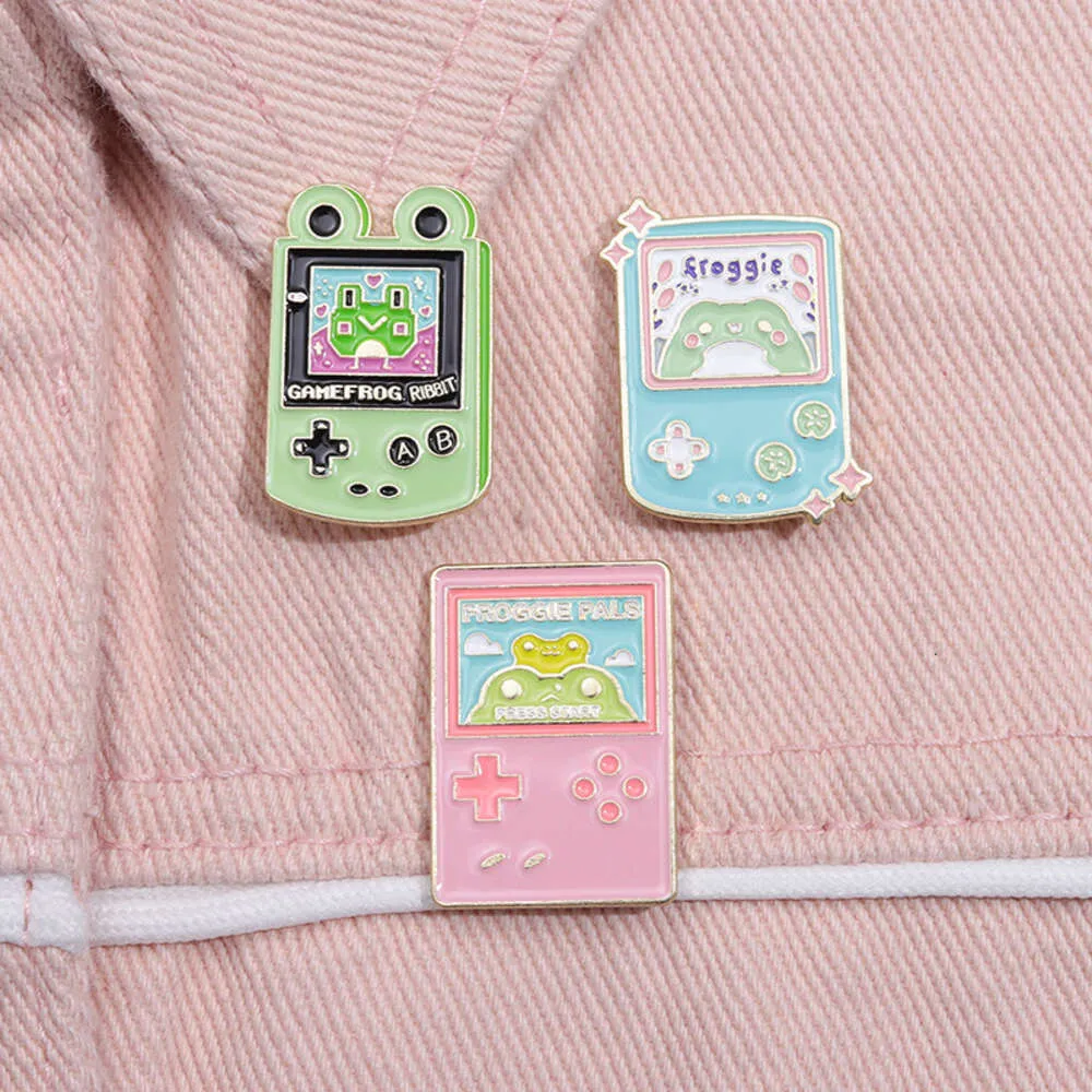 Cute Cartoon Game Console Series Dopamine Exquisite Badge Accessories Clothing Backpack Personality Versatile Metal Chest Flower