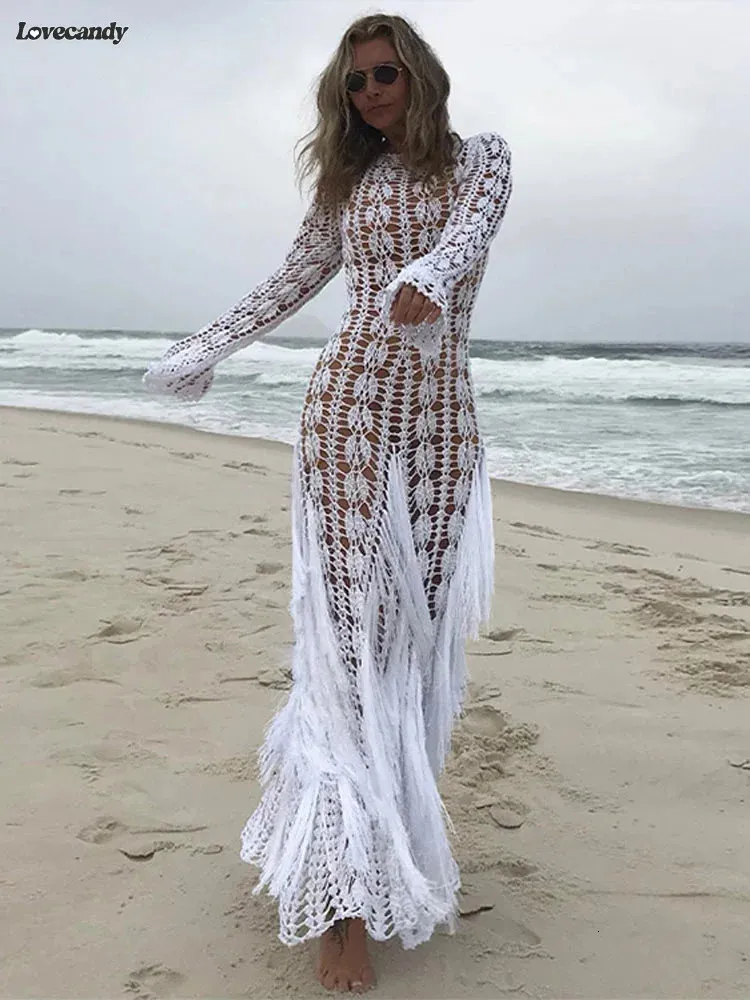 Summer Maxi Full Coverage Maxi Dress Elegant Knitted Maxi Dress