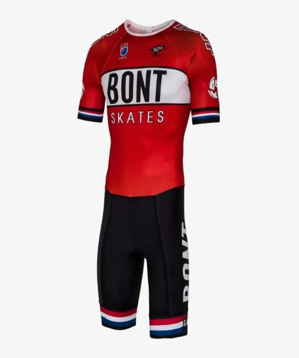 Bont Men Speed ​​Racing Racing Suit SKINSUIT Pro Team Szybka łyżwa Triathlon Clothing Ropa Ciclismo Cycling Ubrania TOSPSUT8829330