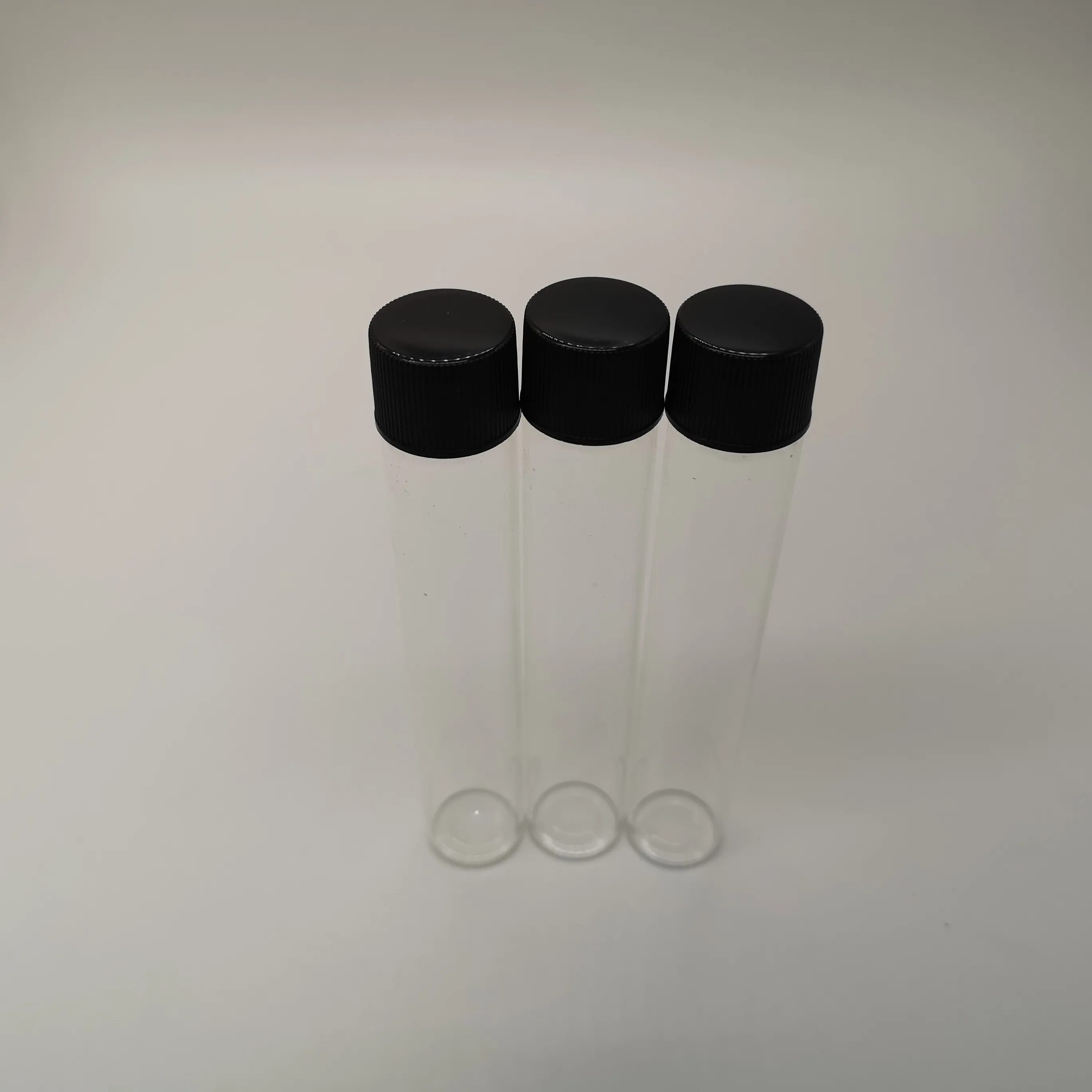 Wholesale Glass Tubes Packaging 115*20mm Plastic Lids 30g Tube with Screw Cap Could Custom Labels