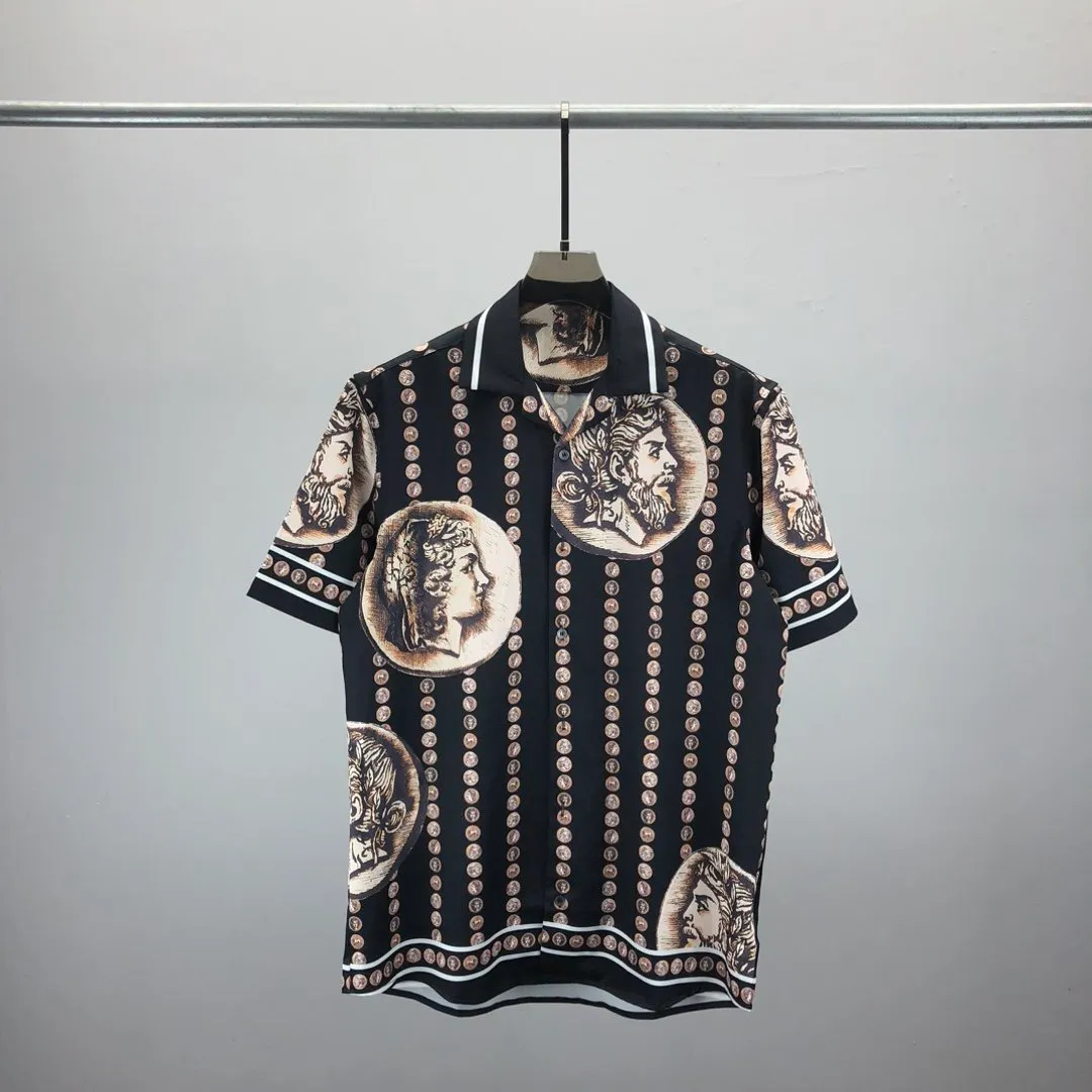 2024 Designermode Hawaii-Buchstaben verwobenes Strandhemd für Herren Designer-Seiden-Bowlinghemd Lässige Herren-Sommer-Kurzarmgröße M-3XL #018