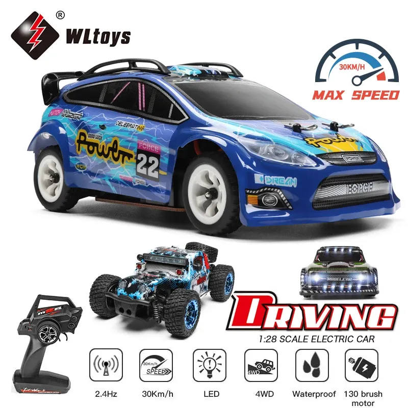 Bilar wltoys 1:28 284010 284161 2.4G Racing Mini RC CAR 30KM/H 4WD Electric High Speed ​​Remote Control Drift Toys for Children Gifts