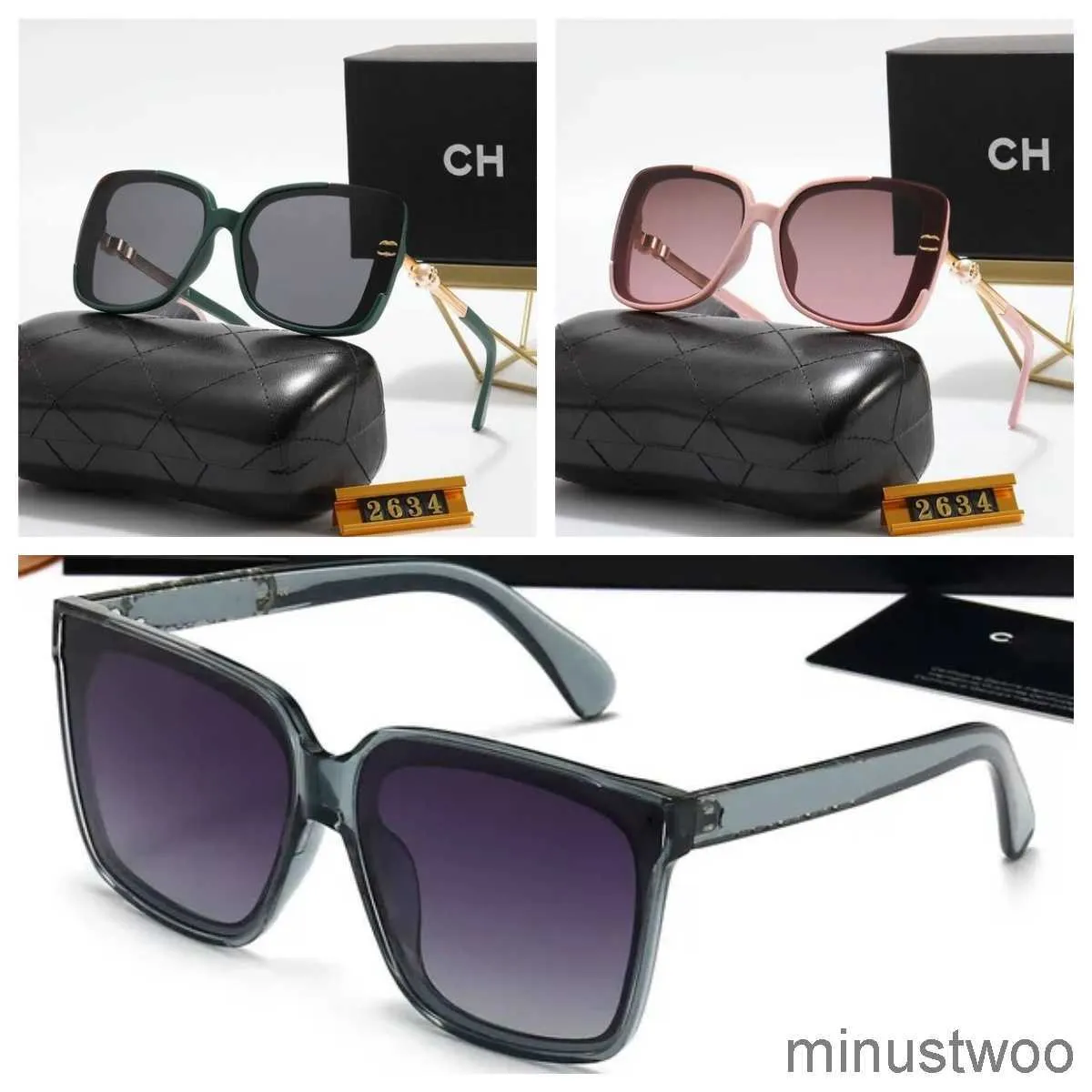Męskie designerskie okulary przeciwsłoneczne luksusowe szklanki kanału moda okulary Diamond Square Słońce Kryształowy kształt Słońce pełne opakowanie Chan Enl okulary duże ramy GLA8D10