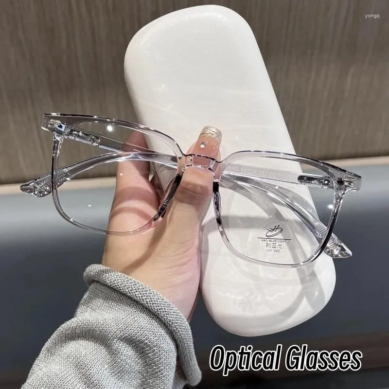 Sunglasses 2024 Anti Blue Light Glasses Radiation For Couples Ultra Frame Optical Eyewear Transparent Clens Eyeglasses