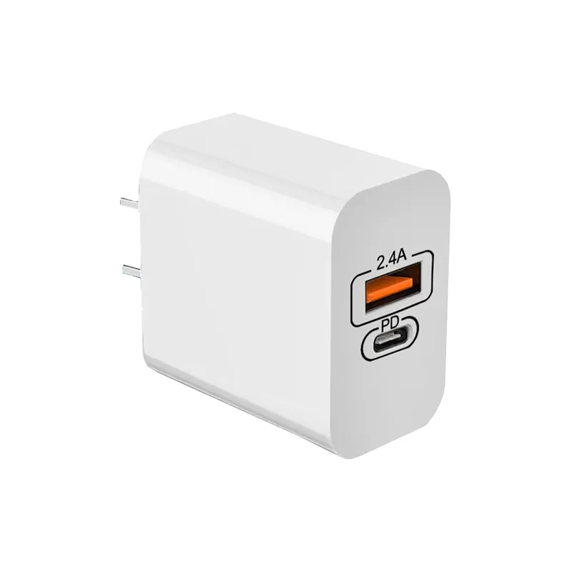 EU/US Plug PD USB C  18W 2.4A Quik Charge Mobile Phone  For Samsung Xiaomi  Fast Wall  Adapter