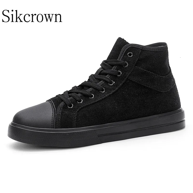 Canvas Athletic Shoe for Men Sneakers Black Skateboarding Shoes Women Lightweight Hightop Casual Laceup Par 240219