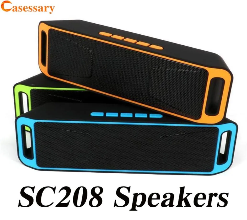 SC208 Mini przenośne głośniki Bluetooth Bezprzewodowe głośnik głośno muzyczny odtwarzacz Big Power Suboofer Wsparcie TF USB FM Radio Reself PAC3691555