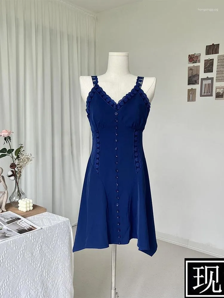 Casual Dresses Summer French Fashion Solid Color Prom Dress For Women 2024 Midi Frocks Office Lady Vintage One-Piece Clothing Aesthetic