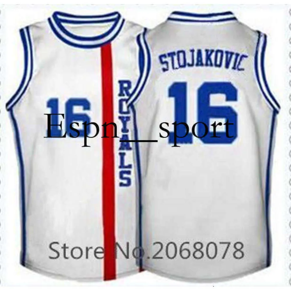 T9 Stojakovic Basketball Jersey: Custom Blue White Double-Stitched Top - Main Image