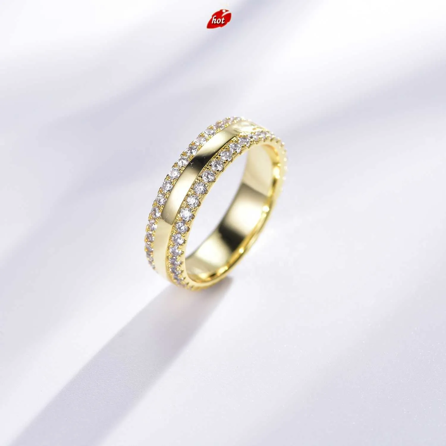 Anillos de oro puro de 14k 5925 anillo de oro de diamante de plata de oro anillo de oro para mujeres