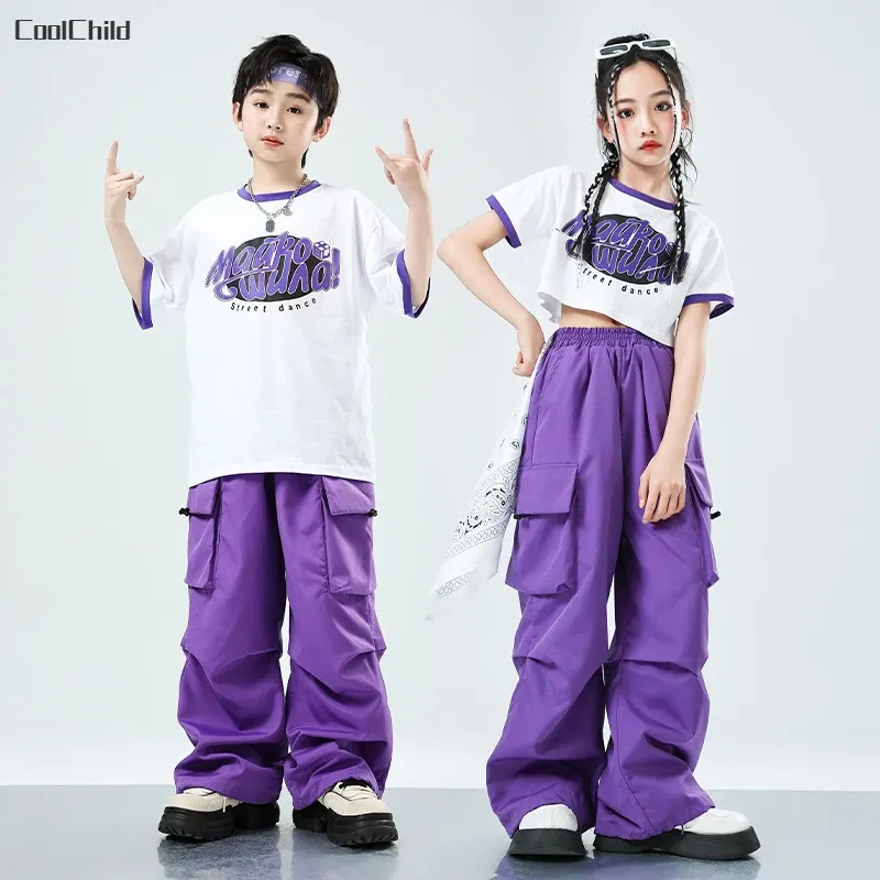 DHgate.com:Colorful Hip Hop Kids Outfits Crop Tank Top and