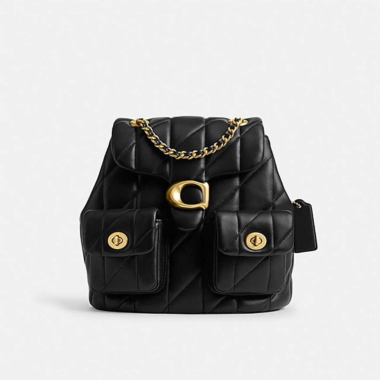 Black Quilted Leather Backpack Convertible Crossbody Bag Loungefly The Lilly Black Convertible Mini Backpack  main image 2