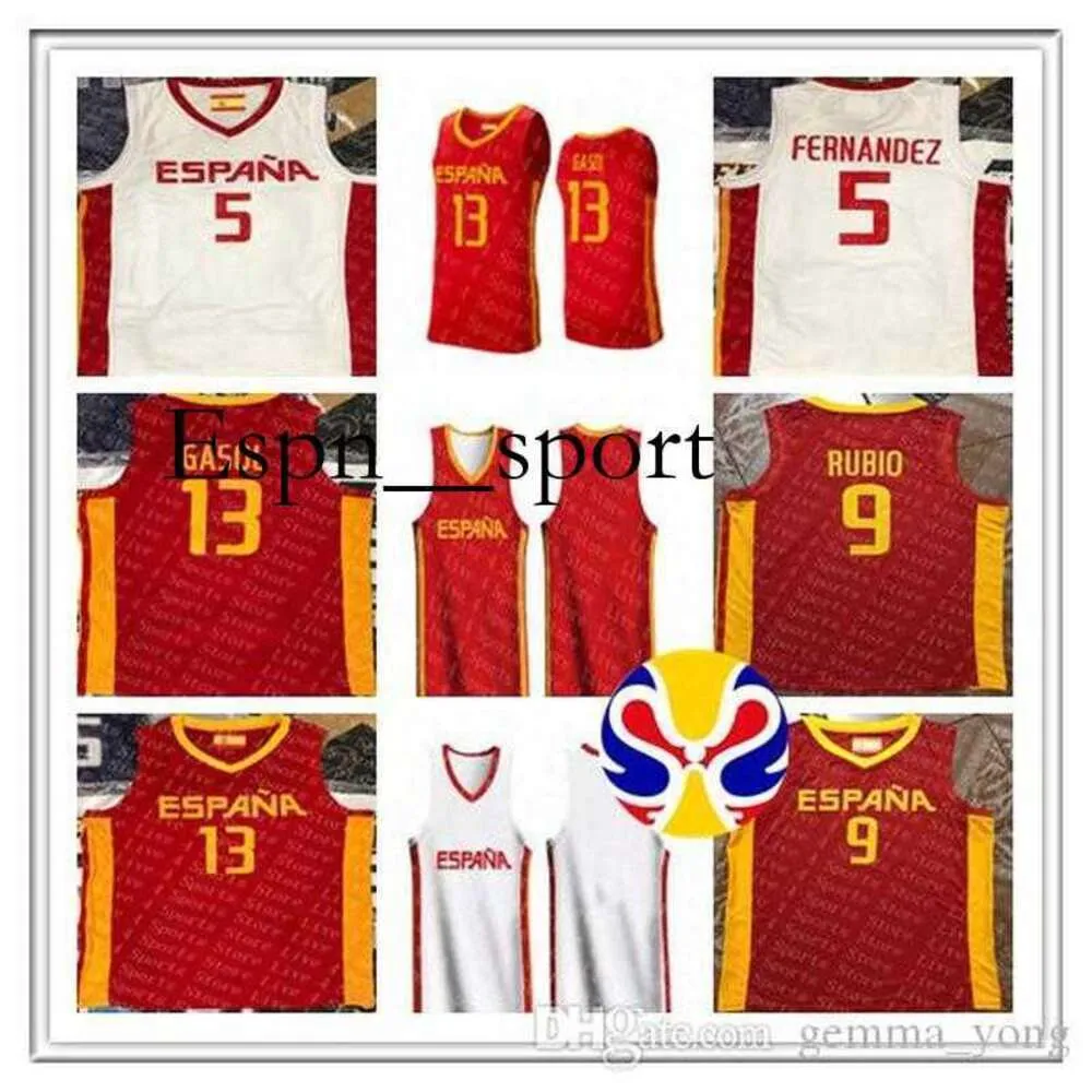 Paul Gasol Gasol Spain Jersey T9 Espana Basketball Jersey
