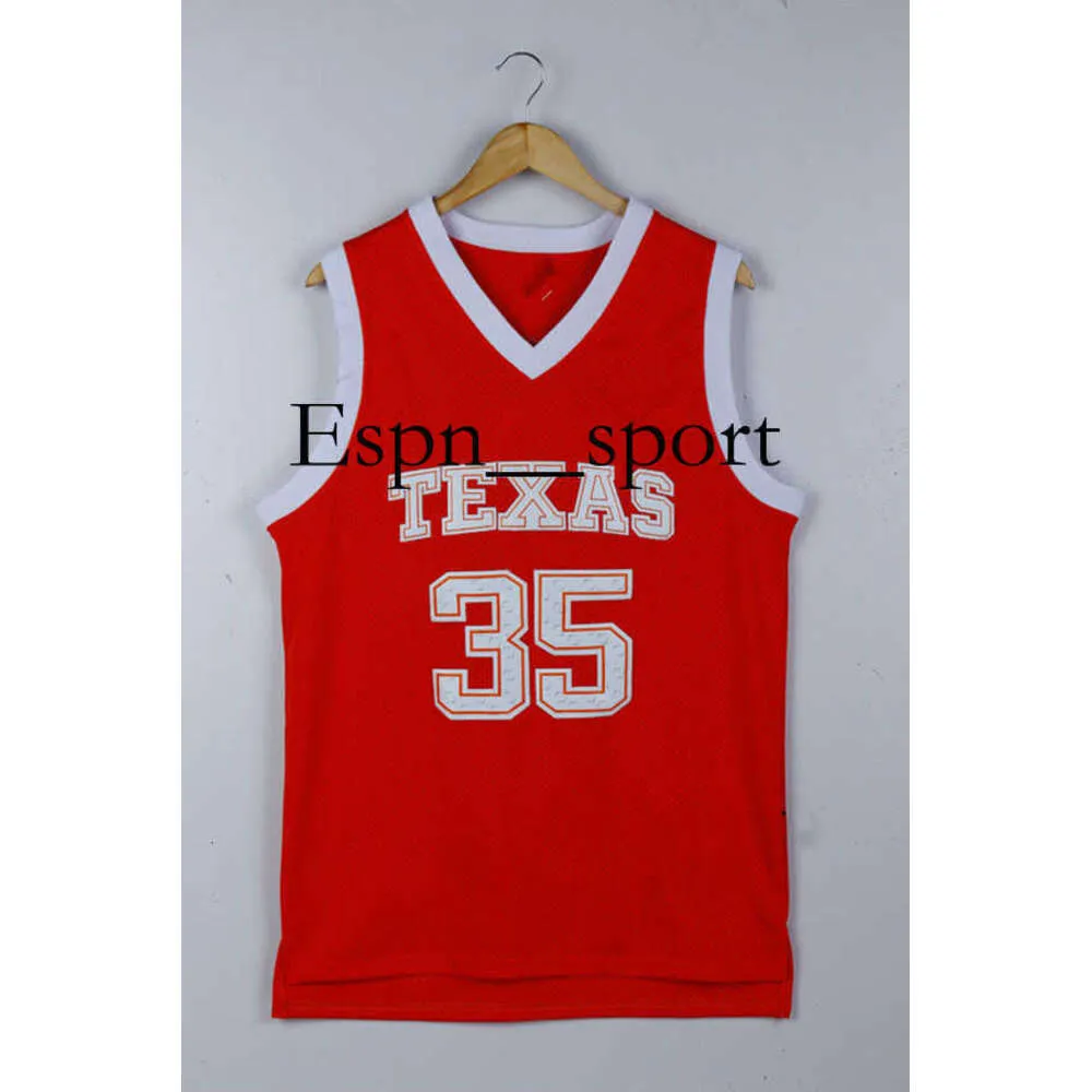 Texas Longhorns Kevin Durant 35 Retro Throwback basketball shirts with Embroidery Stitching T9