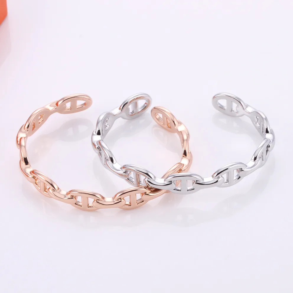 【国内発送】Chaine d'ancre Enchainee Bangle, medium model Chaine d'ancre bracelet, medium model | Hermès Mainland China
