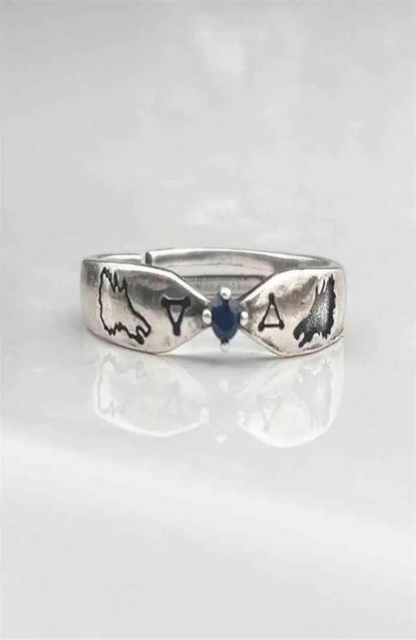 Jujutsu Kaisen Cosplay Engraved Anime Catbird Wedding Band With