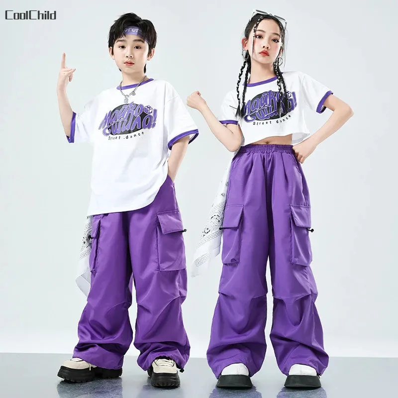 DHgate.com:Colorful Hip Hop Kids Outfits Crop Tank Top and