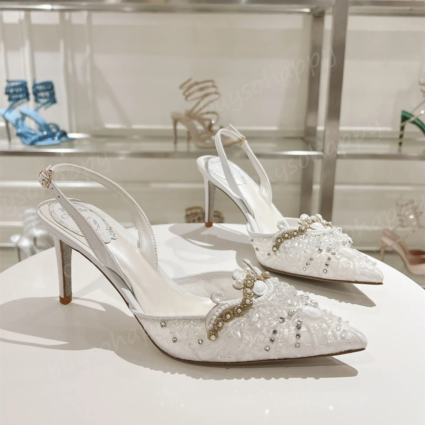 Rene Caovilla heels Sandals for Women 7.5CM Heel Transparent  Rene caovilla heels valentine’s Day, 2020 edition main image 0