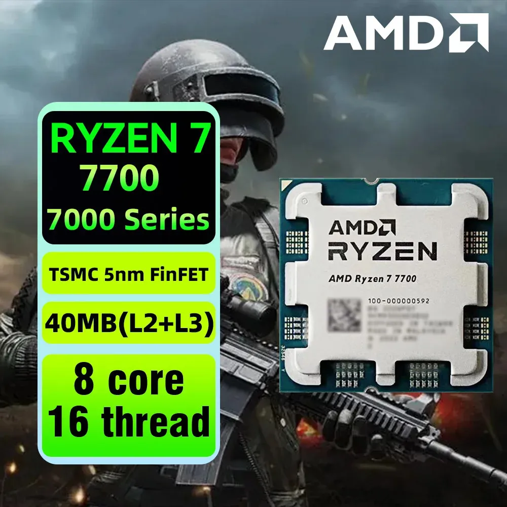 AMD Ryzen 7 7700 8-Core 5.3GHz Processor w/ Wraith Prism Cooler AMD Ryzen 7 7700 8-Core 5.3GHz Processor w/ Wraith Prism Cooler