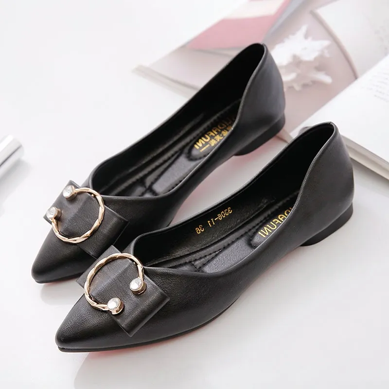 Womens Flat Leather Dress Shoes with Pointed Cap Toes and Rubber Outsole  for Summer Business and Formal Wear from Dhgate Dress Shoes - price 73.02