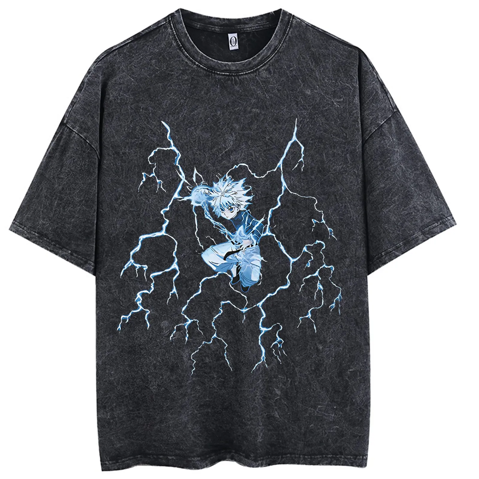 Maglietta taglie forti Kam Jeans 5747 Raglan T-Shirt with Print Black