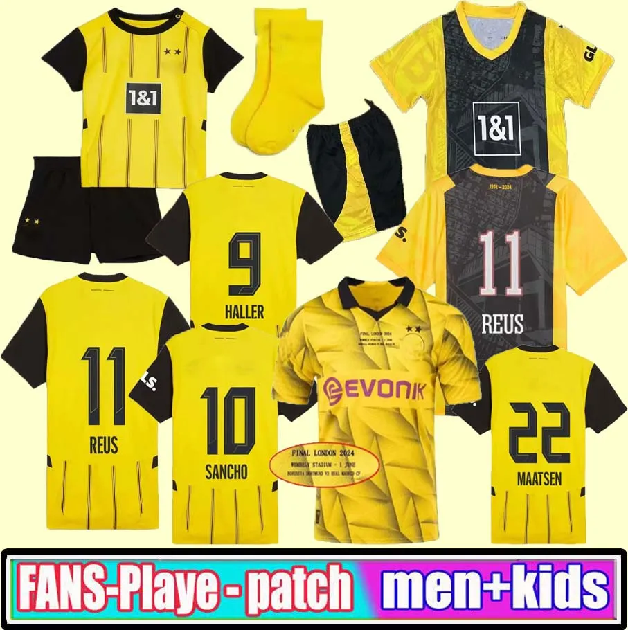 Dortmunds 23 24 25 Soccer Jerseys Men Kids Fourth 4th Special Sancho 2024 2025 50th Anniversary Home Away Third Haller Reus Moukoko Brandt Borussia voetbalshirt