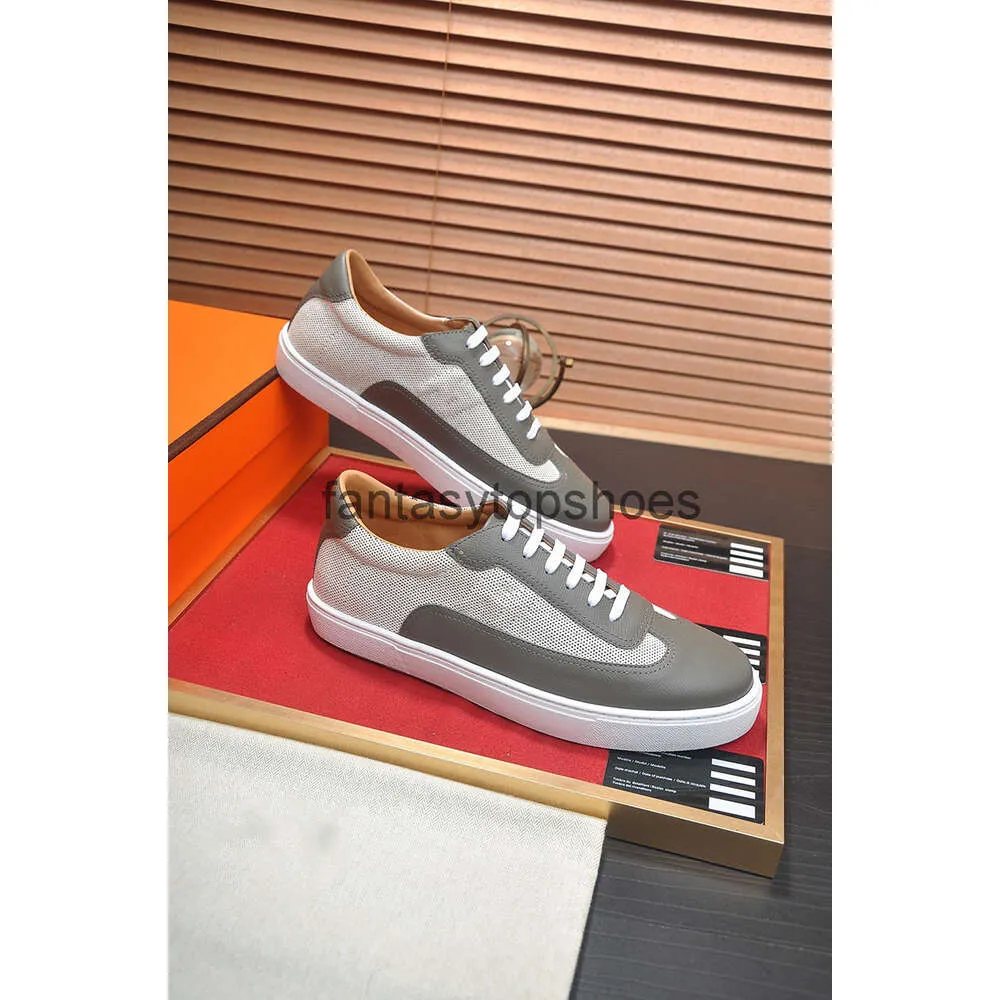 DHgate White Calfskin Leather Mesh Trail Runners Breathable Skateboarding Sneakers Shoes Accessories