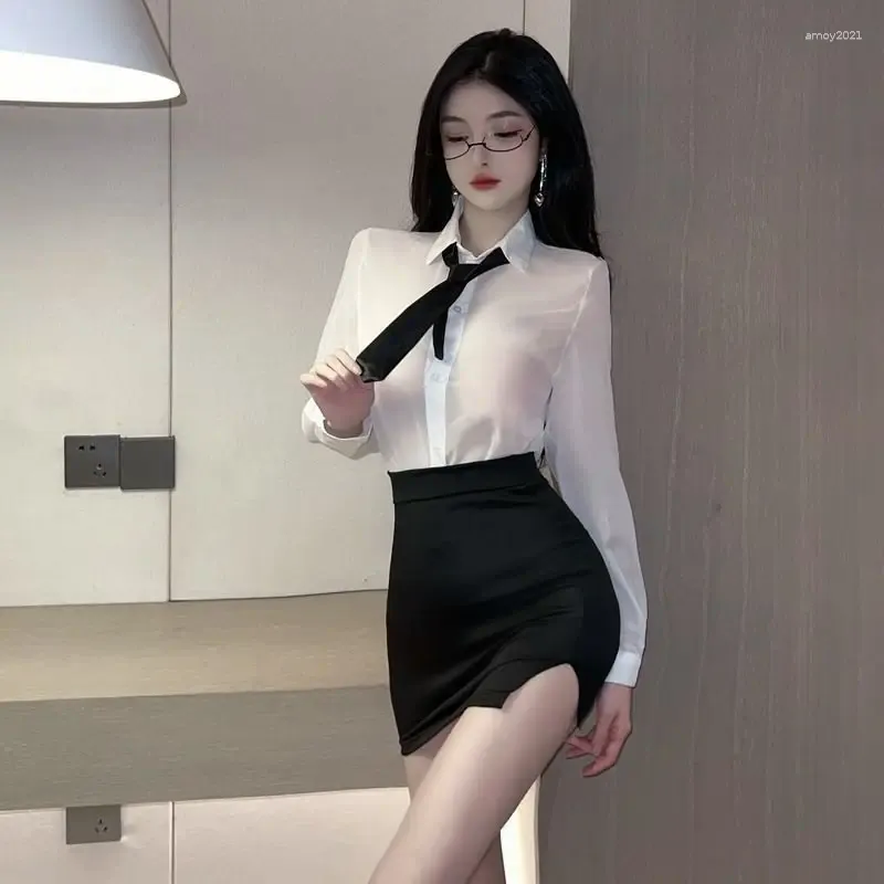 secretary short dress Sexy secretary teacher tight nightclub stewardess short skirt