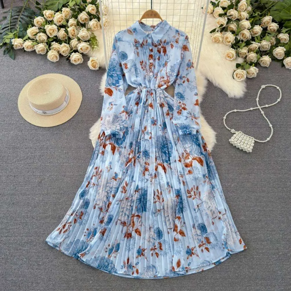 DHgate.com:Light Chiffon Shirt Dress, Lapel Waistband Slim A