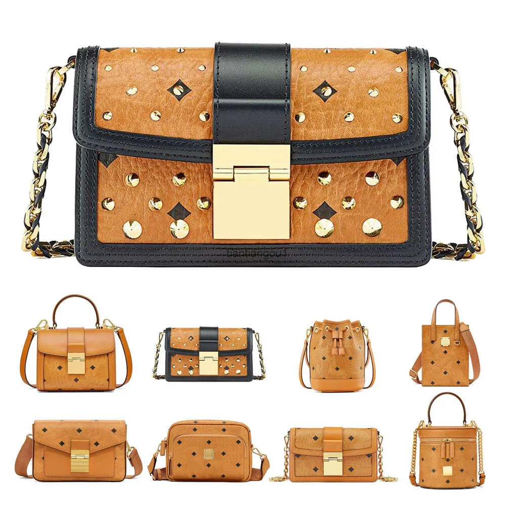 DHgate MCMC Leather Luxury Handbag Unique Designer Mini Tote Crossbody Clutch Shoulder Bag for Women Men Bags Luggage Accessories