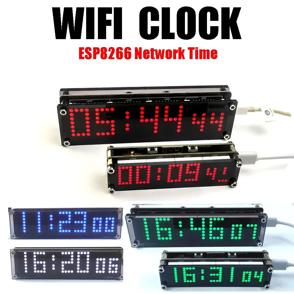 Wifi Clock Esp8266 Network Time Service Digital Display Led Dot Matrix ...
